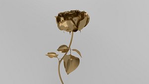 3D rose blossom animation model