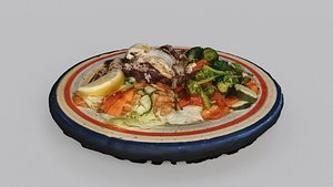 3D Food Casado meal model