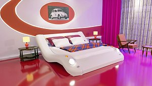 3D Bedroom and bed The Beetle39