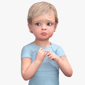 3D model Toddler in Bodysuit Standing Pose