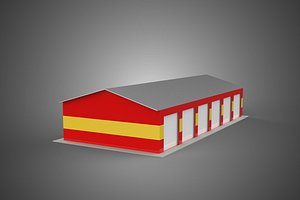 GARAGE FIRE STATION HOUSE HALL DEPARTMENT 5 CAR TRUCK ENGINE BAY