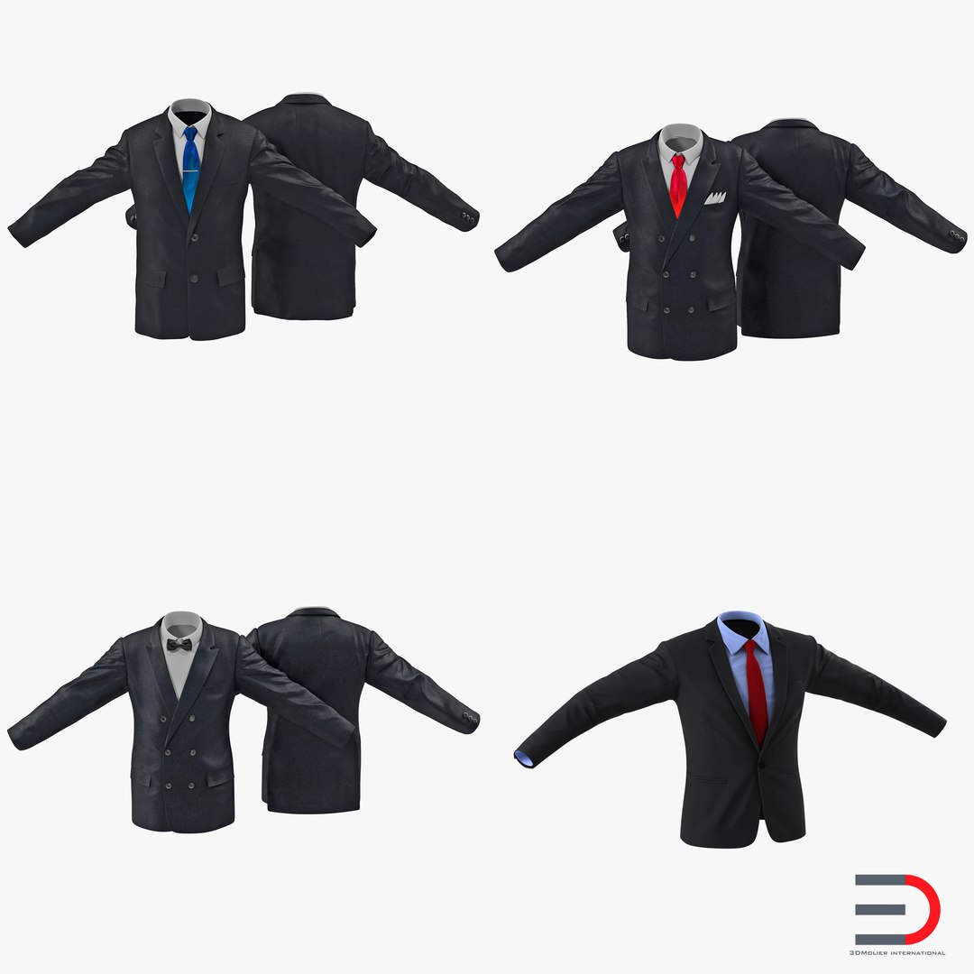 Mens Suits 3D Models Collection 3D model preview