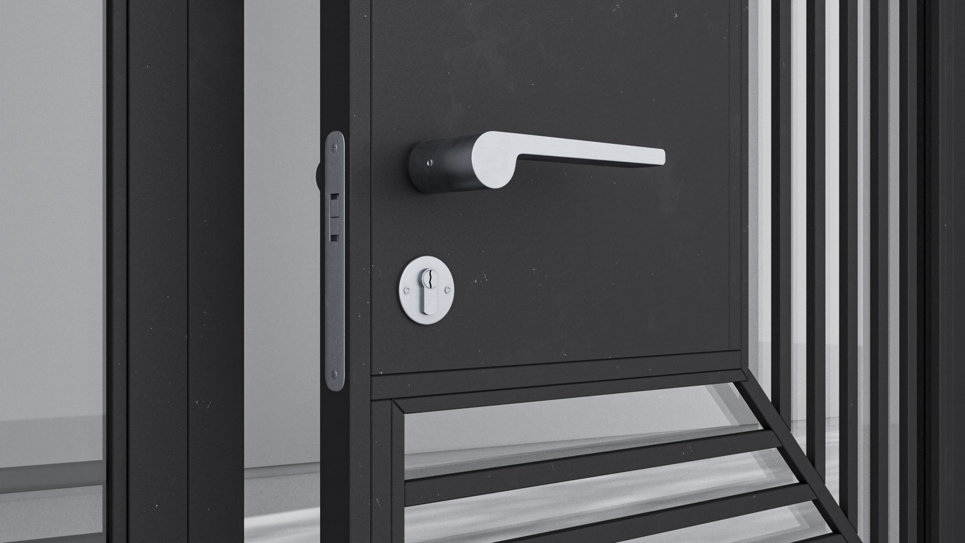 Aluminium Door 273 3D - TurboSquid 2050719