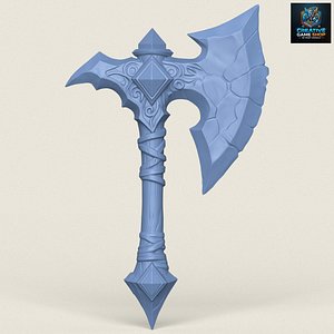 3D Stylish Axe Print Ready 3D Model