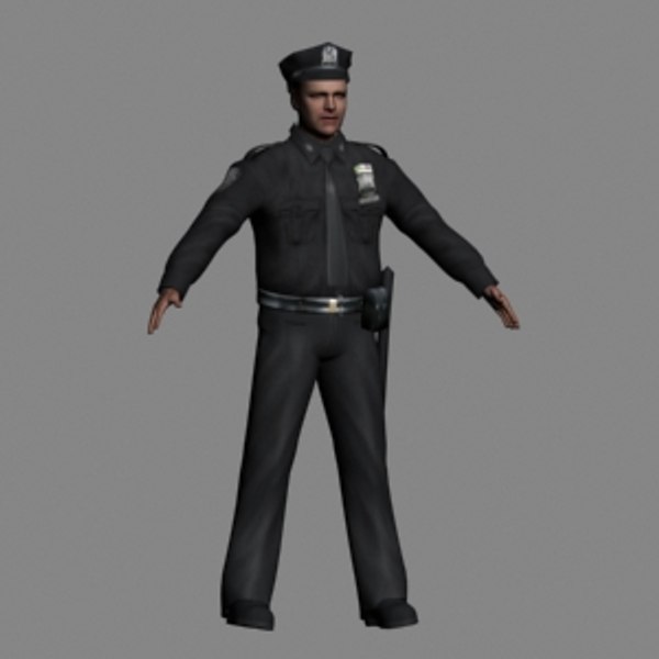 cop police officer 3d model