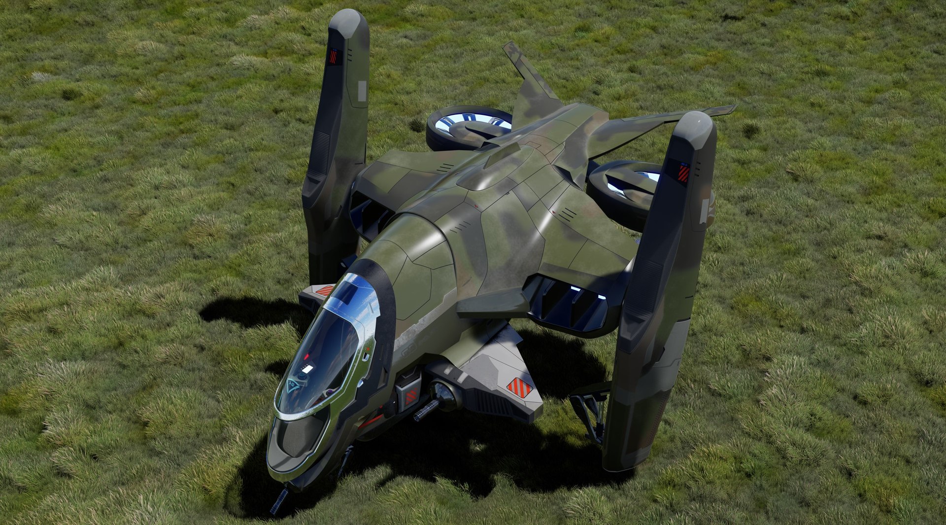 Sci-Fi Light Gunship G9 3D Model - TurboSquid 1916744