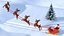 Flying Santa Claus Reindeer Sleigh