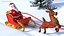 Flying Santa Claus Reindeer Sleigh