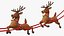Flying Santa Claus Reindeer Sleigh