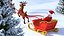 Flying Santa Claus Reindeer Sleigh