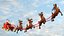 Flying Santa Claus Reindeer Sleigh