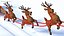 Flying Santa Claus Reindeer Sleigh