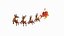 Flying Santa Claus Reindeer Sleigh