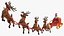 Flying Santa Claus Reindeer Sleigh