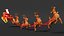 Flying Santa Claus Reindeer Sleigh