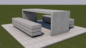3D model Park Bench