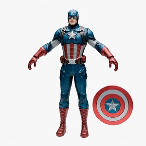3D Captain America Steve Rogers Superhero