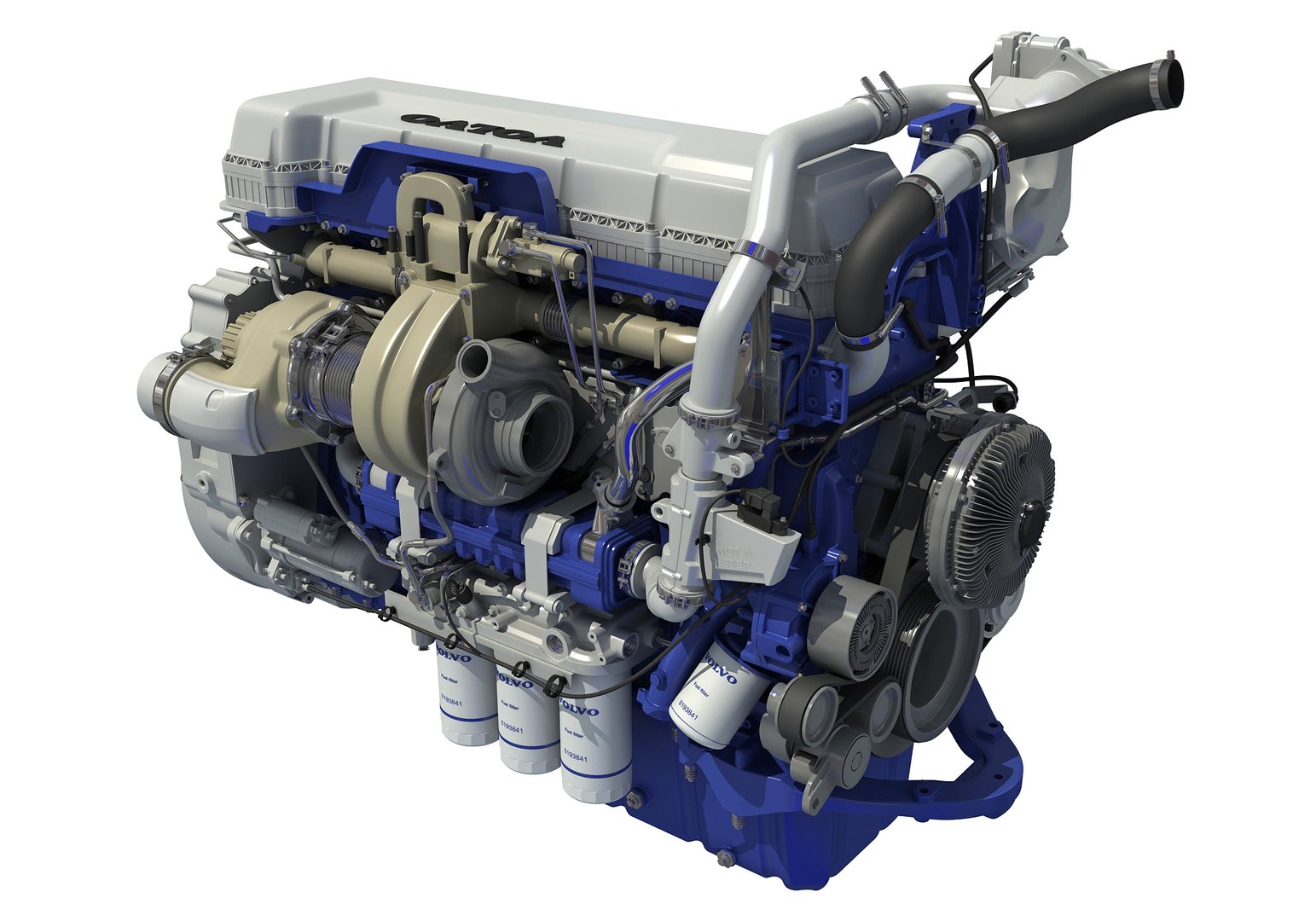 2017 Powertrain D13 Engine 3d Model