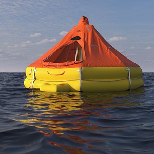 3D Inflatable Life Raft for 20 Persons