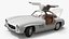 Vintage Collector Sports Car White Rigged for Cinema 4D