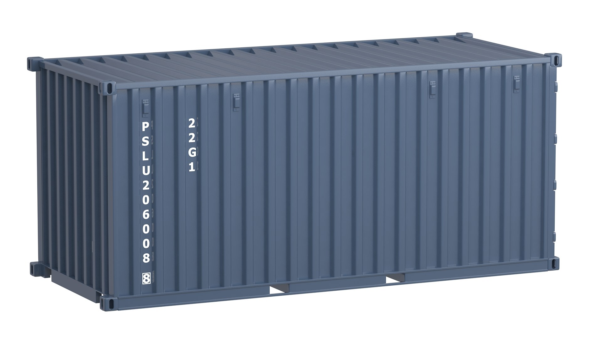 3D 20 Ft Container Gray - TurboSquid 2103563