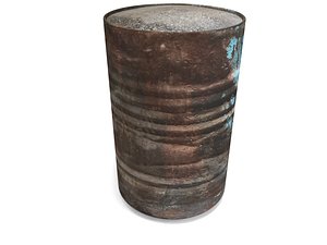 3d rusty barrel model