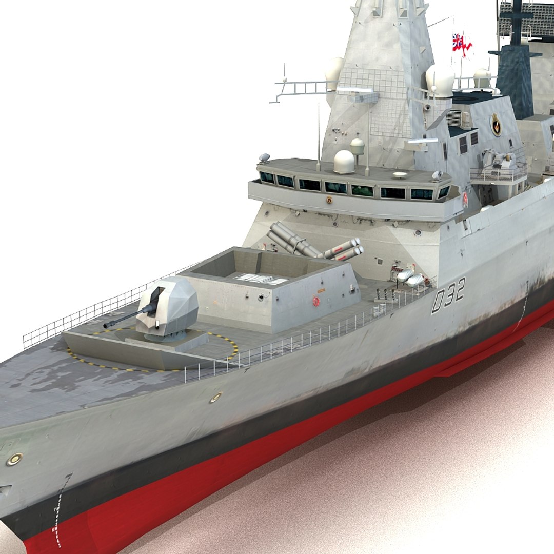Hms Daring D32 Type 45 3d Model