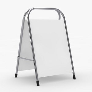 3D White Promotion Outdoor Flip Stand Mockup model