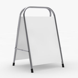 White Promotion Outdoor Flip Stand Mockup