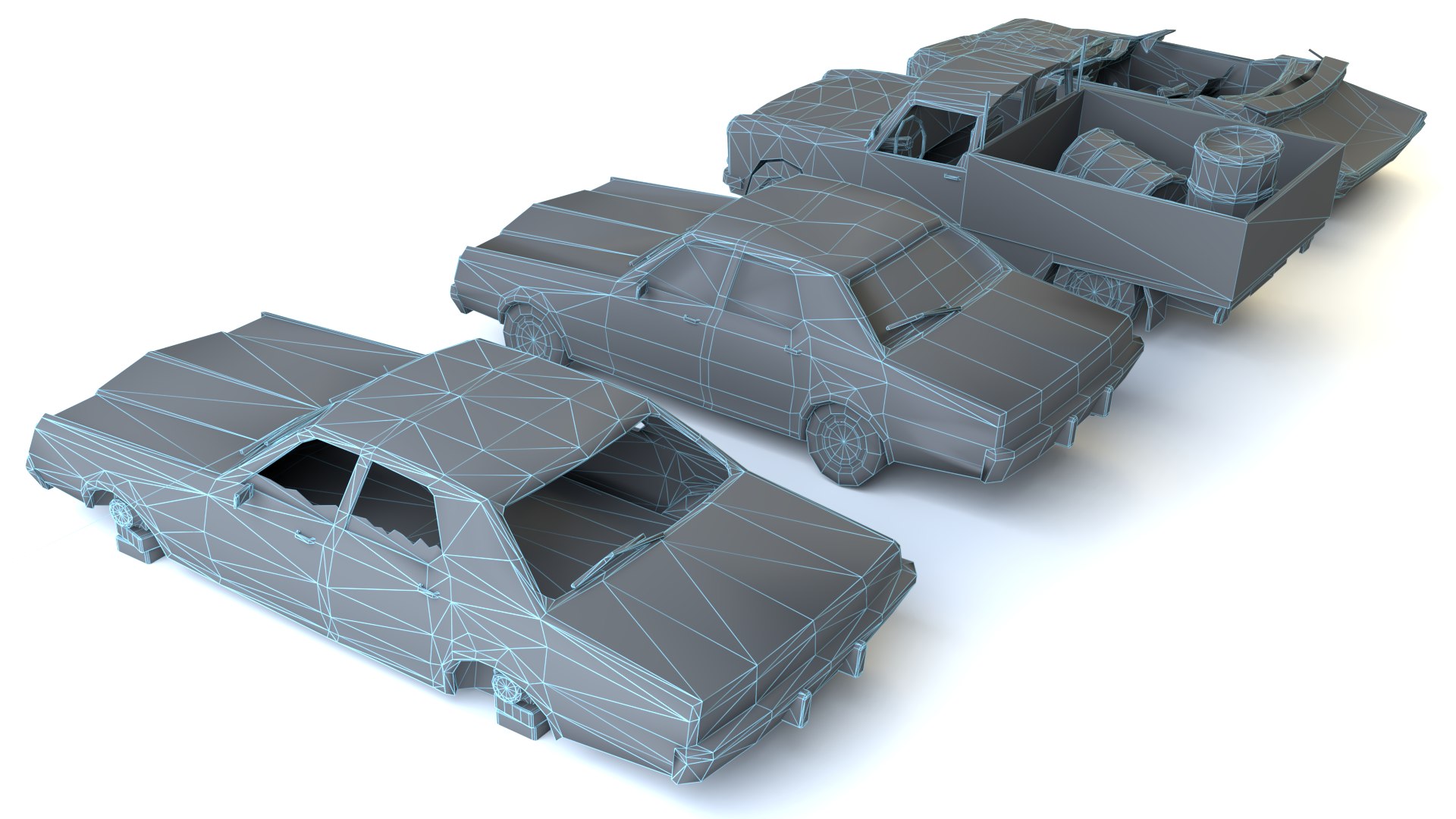 3D Old Rusty cars mini pack model - TurboSquid 1852958