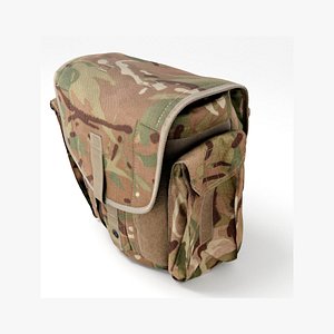 Tactical military field sack or backpack for soldiers 3D model