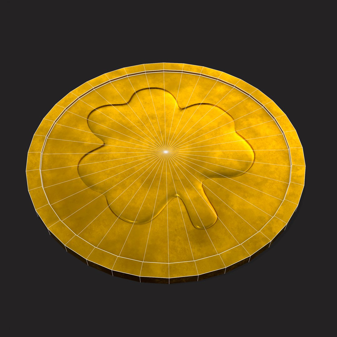 3D Lucky Gold Coin model - TurboSquid 1872706