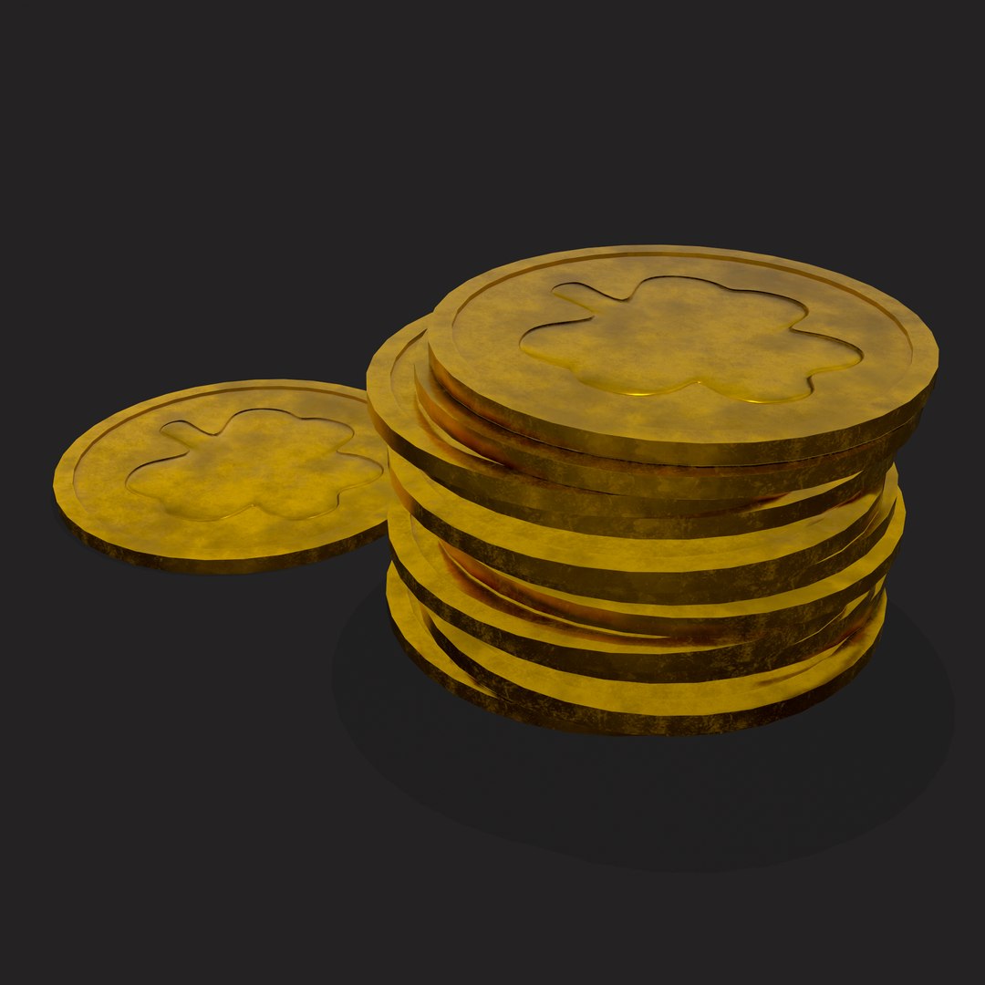3D Lucky Gold Coin model - TurboSquid 1872706