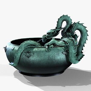 3D Dragon Fountain model