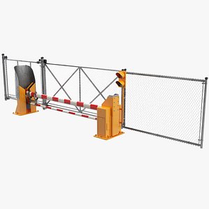 Fence With Automatic Gate model