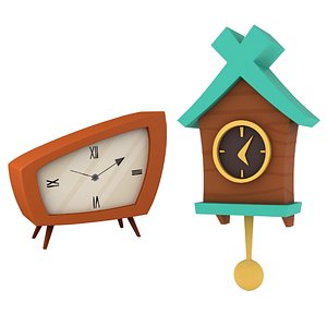 3D cartoon clock wall