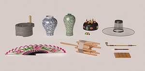 Korean traditional objects 3D