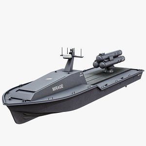 3D Mirage Saronic - Unmanned Robotic Autonomous Surface Vessel PBR model