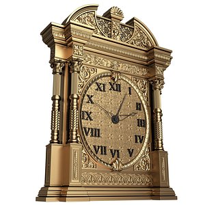 3D model Classic Clock 014 Gold