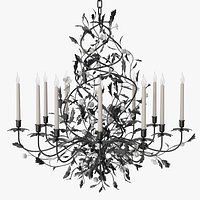 Pouenat - Ebene chandelier