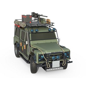 off-road war vehicle 3D model