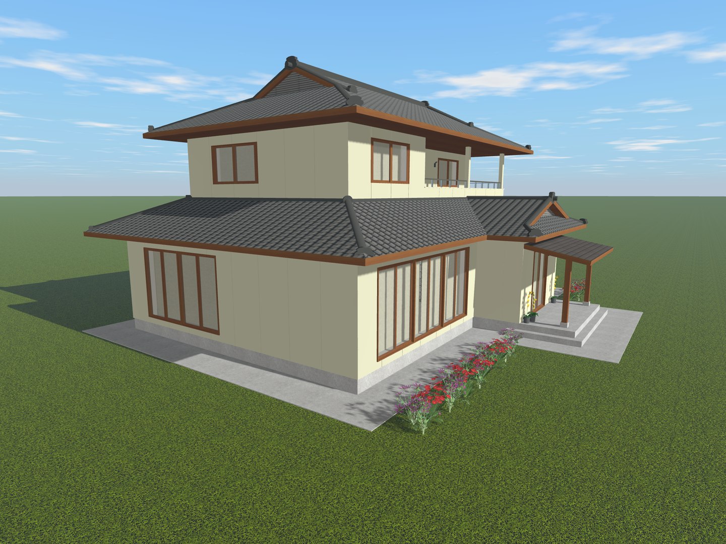 3D Model Traditional Japanese House - TurboSquid 2339547