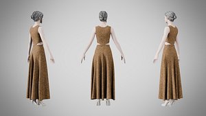 Dress 31 Bronze Weave Texture