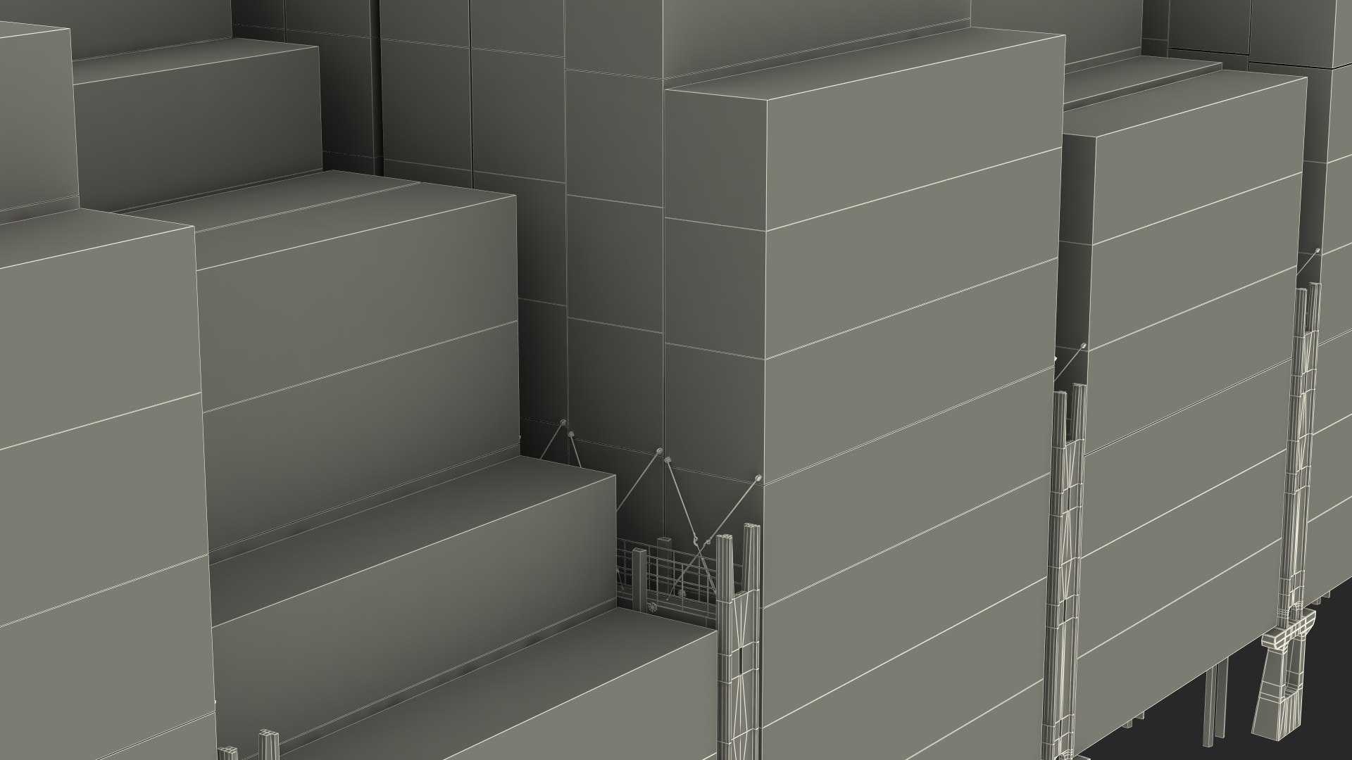 Cargo Shipping Containers Stacked 3D - TurboSquid 1778852