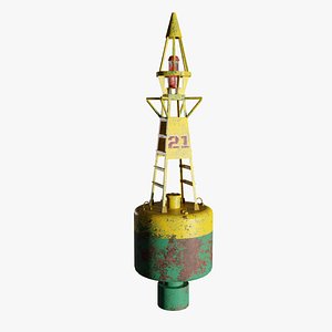 AAA Marine navigational bouy Low-poly
