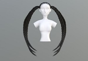 3D model Braids Fancy Hair