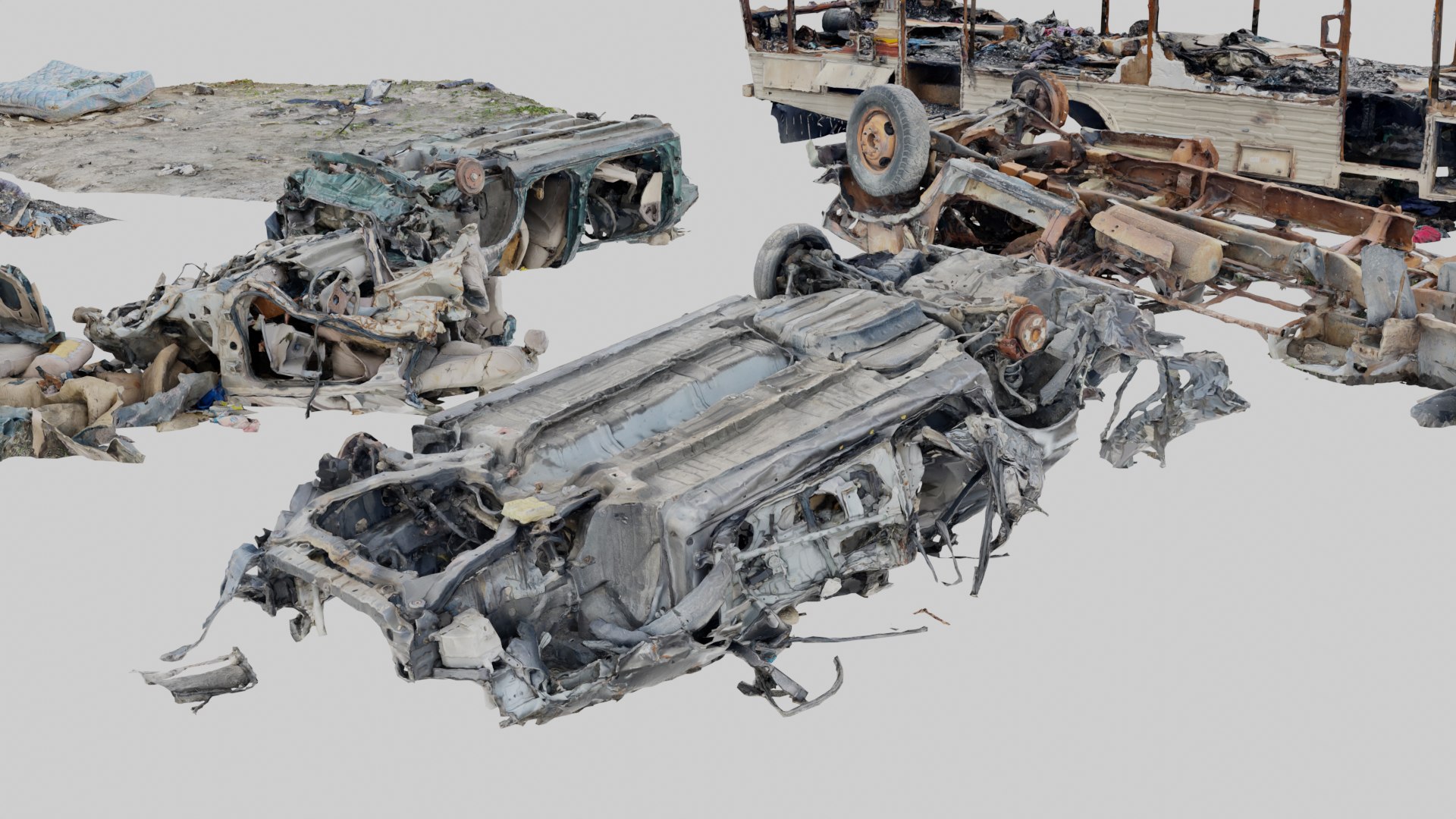 3D Destroyed Car - TurboSquid 2041258