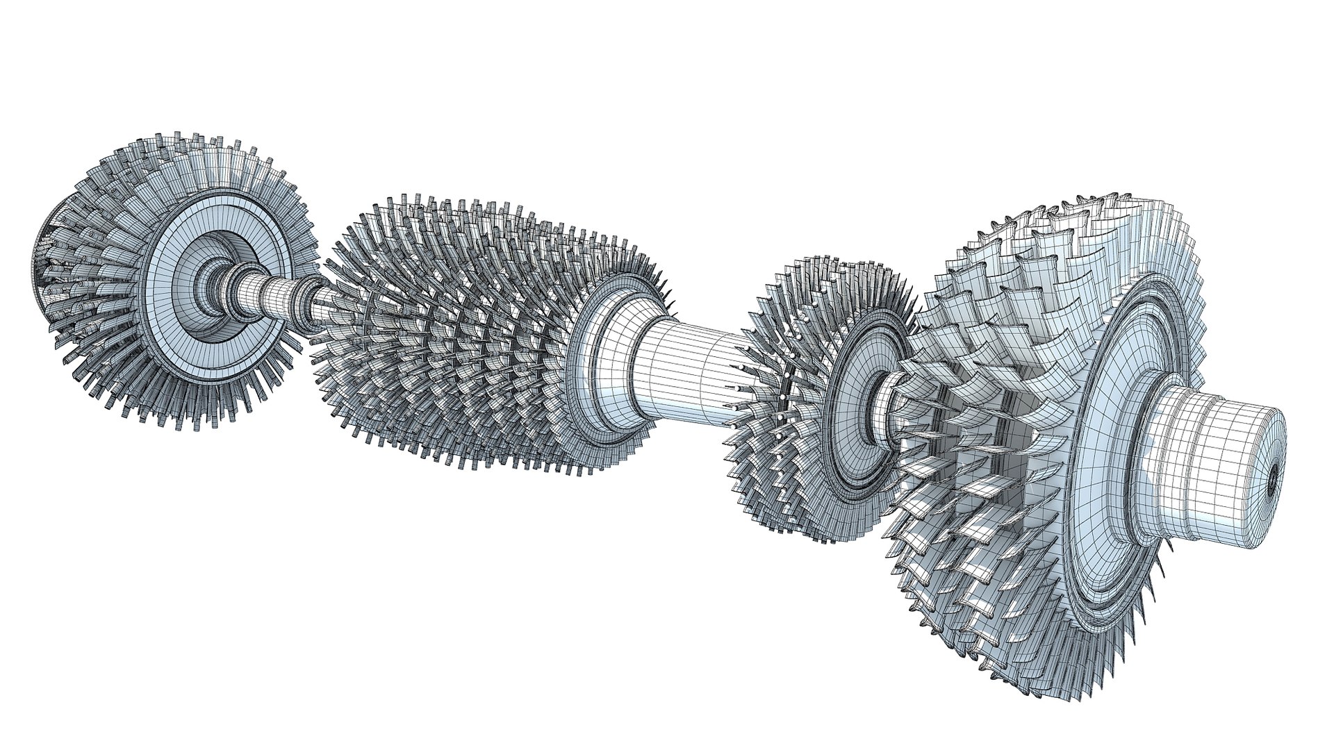 Aircraft engine turbine 3D model - TurboSquid 1513278