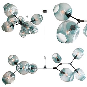 ceiling pendant light branching 3D model