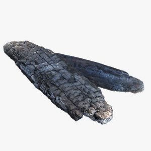 Mid/High Poly Burned Wooden Board